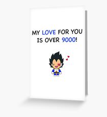 Valentinstag - über 9000! Grußkarte