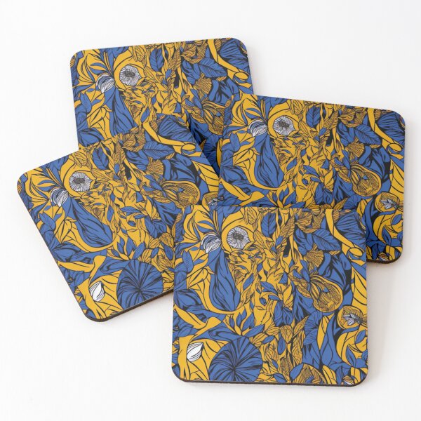 Item preview, tecido azul e amarelo afro designed and sold by GirlaineSQ.