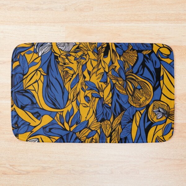 Item preview, tecido azul e amarelo afro designed and sold by GirlaineSQ.