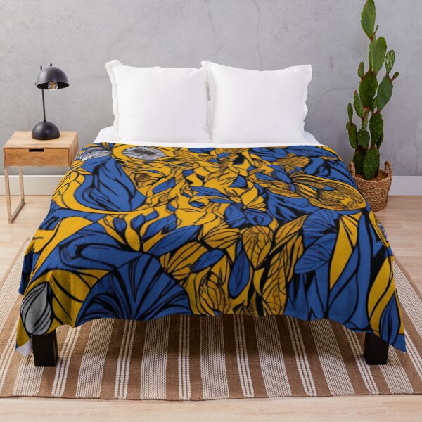 Item preview, tecido azul e amarelo afro designed and sold by GirlaineSQ.