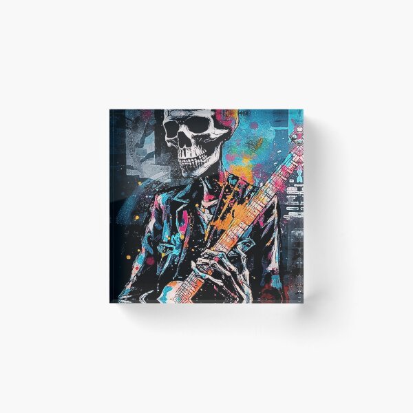 Item preview, Watercolor Musical Skeleton Art Design in Streetwear Style V.12 designed and sold by Pexelpanoramas.
