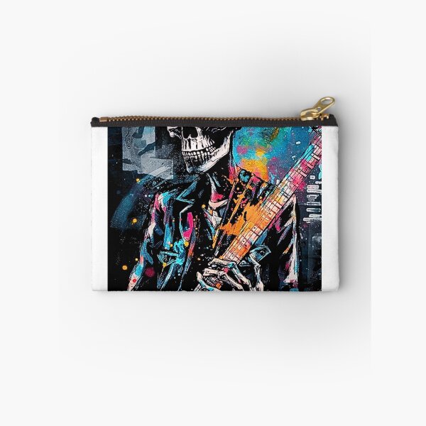 Artikelvorschau, Aquarell-musikalisches Skelett-Kunstdesign im Streetwear-Stil V.12 entworfen und verkauft von Pexelpanoramas.