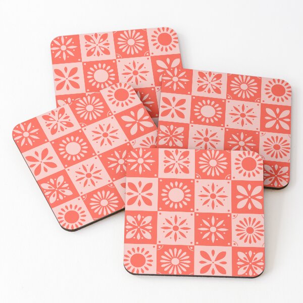 Item preview, Portuguese tiles in red and pink designed and sold by BlueLela.