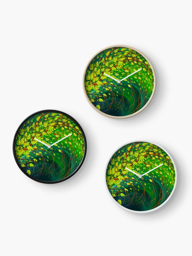 Thumbnail 3 of 4, Clock, Spring Rhapsody designed and sold by Olga Dorenko.