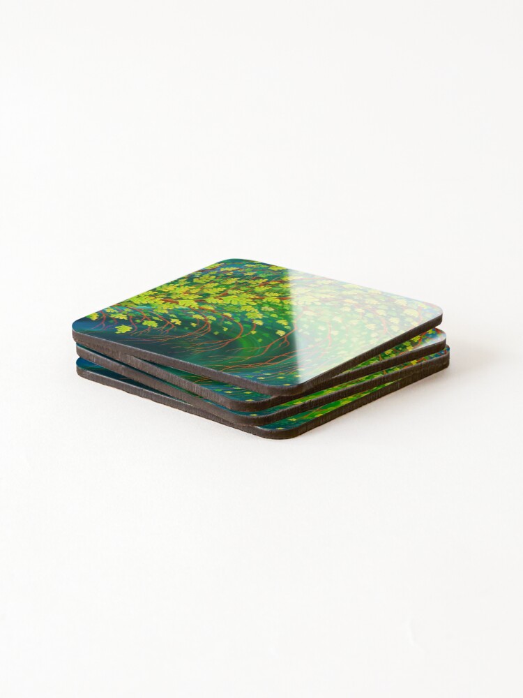 Thumbnail 4 of 5, Coasters (Set of 4), Spring Rhapsody designed and sold by Olga-Dorenko.