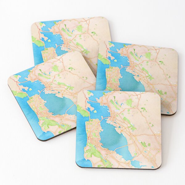 Item preview, Watercolor Map, Bay Area, CA designed and sold by K. Flo Razowsky.