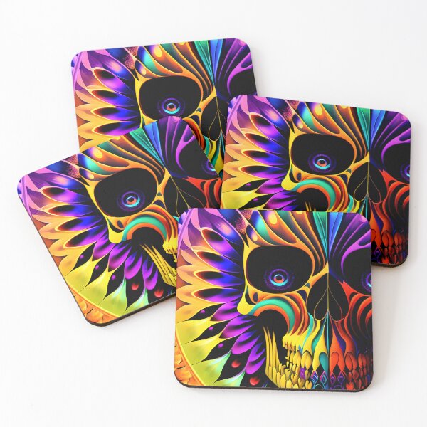 Item preview, Psychedelic, skull print designed and sold by AIStudio137.