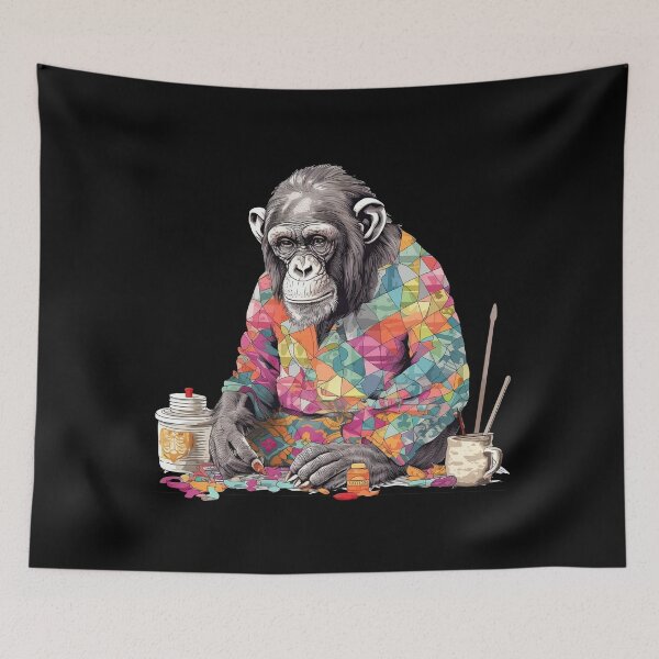 Item preview, Chimpanzee Artisanal Stitchery: Crafting Quilts designed and sold by DooodleGod.