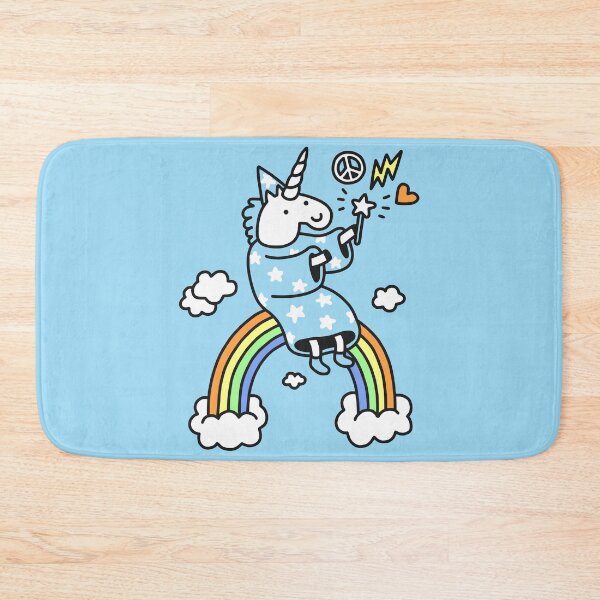 Item preview, Unicorn Wizard Sitting on a Rainbow designed and sold by obinsun.