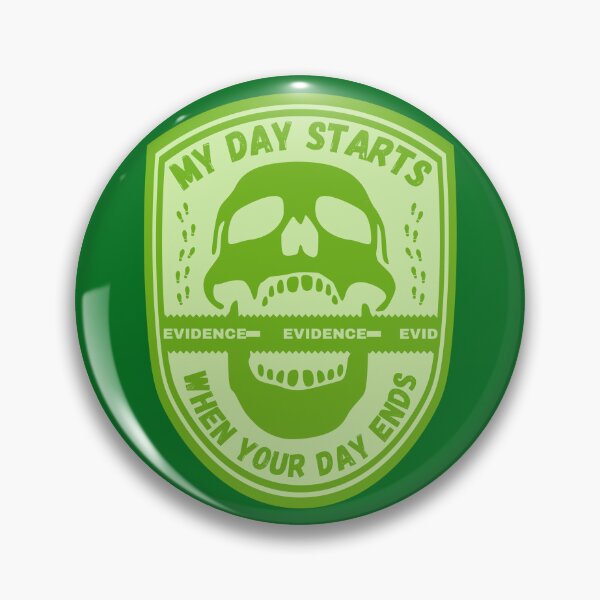 Item preview, My Day Starts When Your Day Ends Forensic Sticker designed and sold by SceneOfTheCrime.