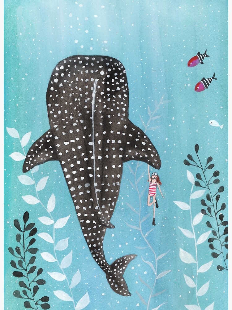 Thumbnail 3 of 3, Poster, Whale shark! designed and sold by tinavandijk.