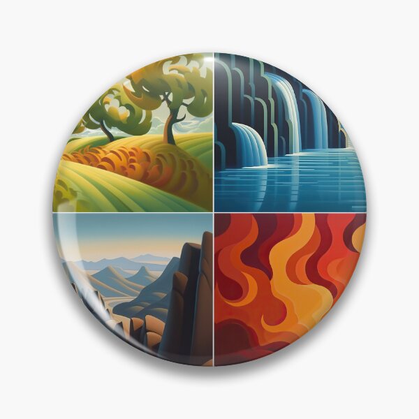 Item preview, Four Elements Art - Original Artwork Depicting the Four Elements, Air, Water, Earth, Fire. Award winning designer, very high resolution. designed and sold by CloudofKnowing.