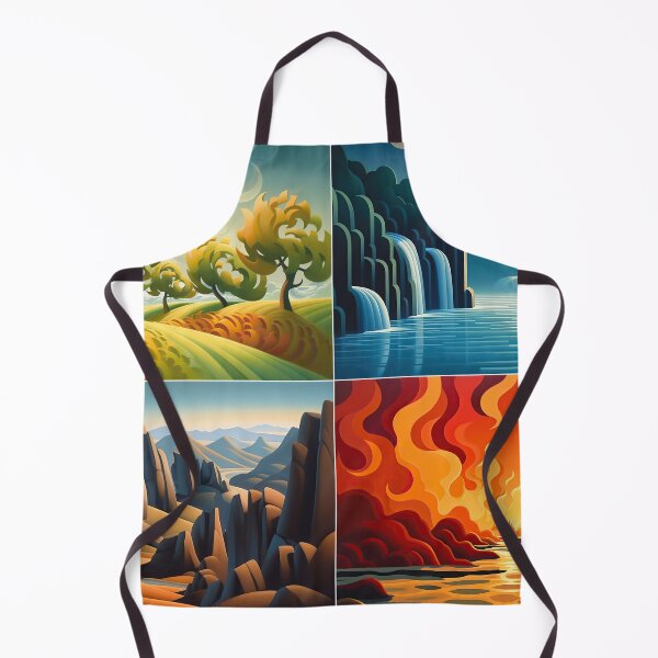 Item preview, Four Elements Art - Original Artwork Depicting the Four Elements, Air, Water, Earth, Fire. Award winning designer, very high resolution. designed and sold by CloudofKnowing.