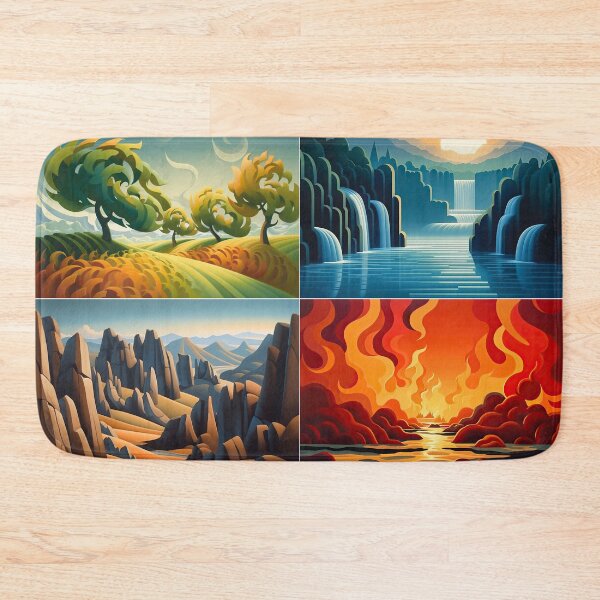 Item preview, Four Elements Art - Original Artwork Depicting the Four Elements, Air, Water, Earth, Fire. Award winning designer, very high resolution. designed and sold by CloudofKnowing.