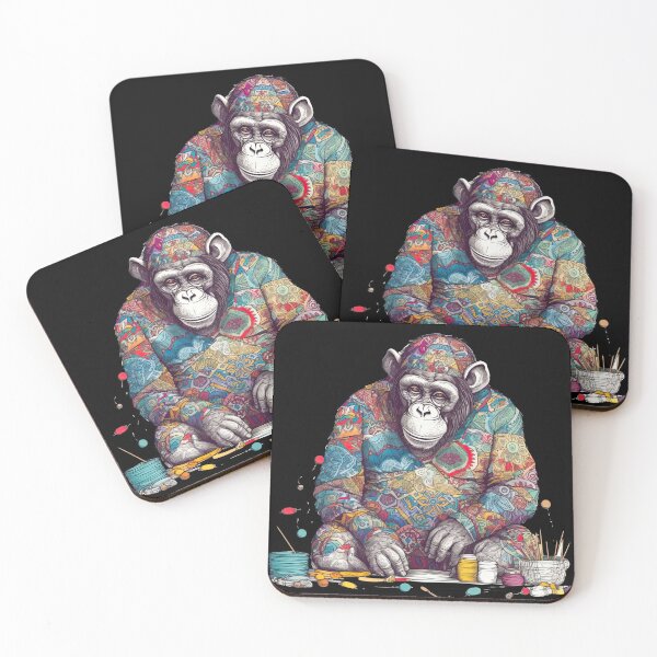 Item preview, Chimpanzee's Meticulous Handcrafted Quilt designed and sold by DooodleGod.