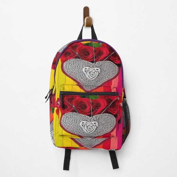 Item preview, Silver heart in red live roses gift from the heart designed and sold by JaroDesign2023.