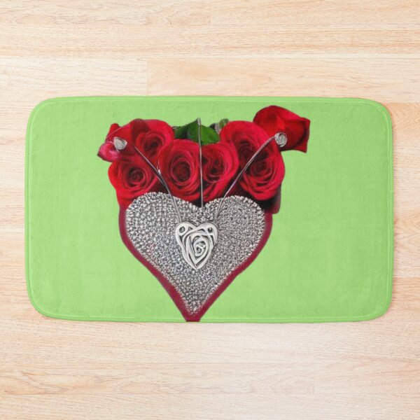 Item preview, Silver heart in red live roses gift from the heart  designed and sold by JaroDesign2023.