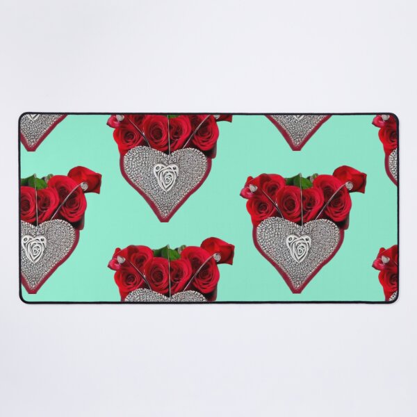 Item preview, Silver heart in red live roses gift from the heart designed and sold by JaroDesign2023.