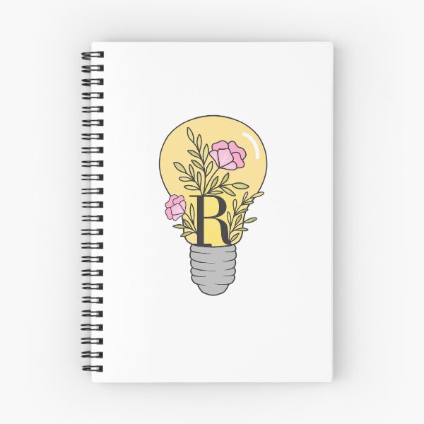Item preview, R Floral Monogram Light Bulb  designed and sold by NancyDzines.