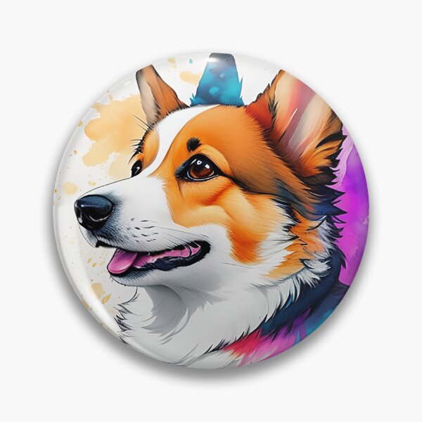 Item preview, Colorful Corgi Dog designed and sold by Fallfoxius.