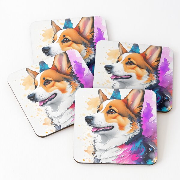 Item preview, Colorful Corgi Dog designed and sold by Fallfoxius.