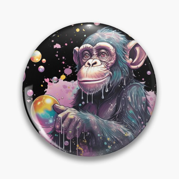 Item preview, Blissful Chimp Bubbles: Illuminating Delight designed and sold by DooodleGod.