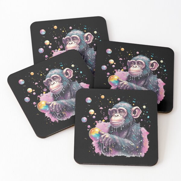 Item preview, Blissful Chimp Bubbles: Illuminating Delight designed and sold by DooodleGod.