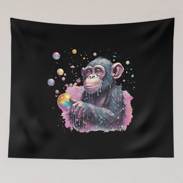 Item preview, Blissful Chimp Bubbles: Illuminating Delight designed and sold by DooodleGod.