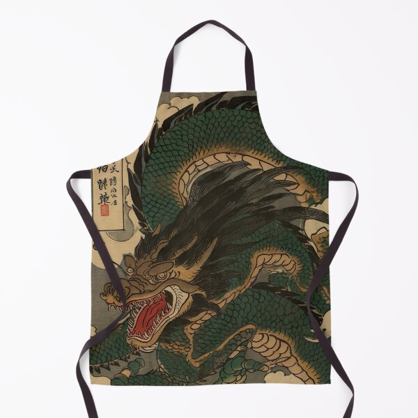 Artikelvorschau, Ukiyo-e alter grüner Drache Holzschnitt entworfen und verkauft von GingerSilkShop.