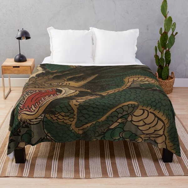 Artikelvorschau, Ukiyo-e alter grüner Drache Holzschnitt entworfen und verkauft von GingerSilkShop.