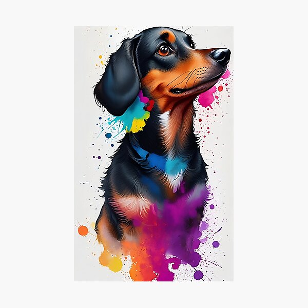 Item preview, Colorful Dachshund Dog  designed and sold by Fallfoxius.