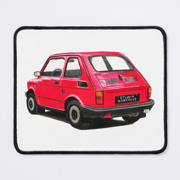 Item preview, Classic red car (126p EL) designed and sold by SylwiaCarArt.