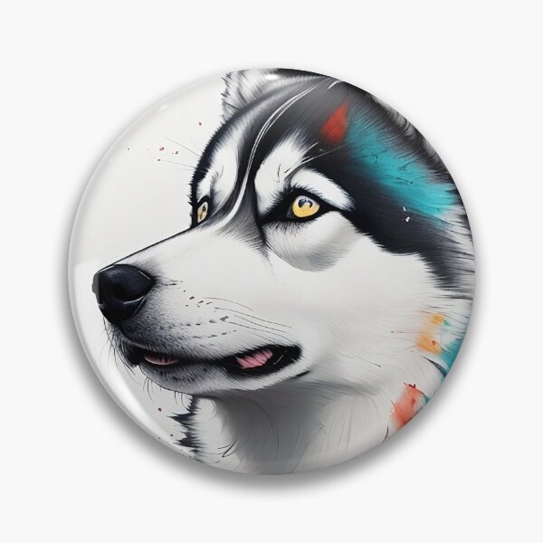 Item preview, Colorful Siberian Husky Dog designed and sold by Fallfoxius.