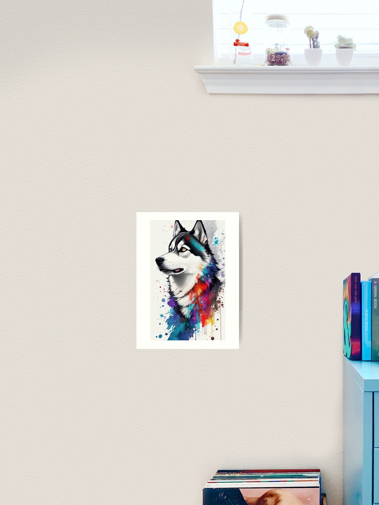 3 Pieces Pop Culture Wall Art Husky Decor Dog Wall Decor Pop Art Wall Decor Animal Decor Dog Art Pop Art Wall Art Colorful Room Decor for Living