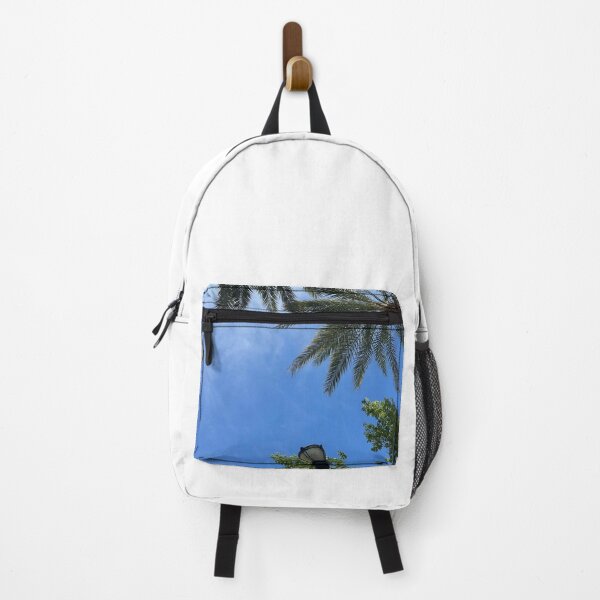 Item preview, Nevada Blue Skies Palm Trees Las Vegas Photo Sticker Magnet Print designed and sold by Saritas Boutique Shop.