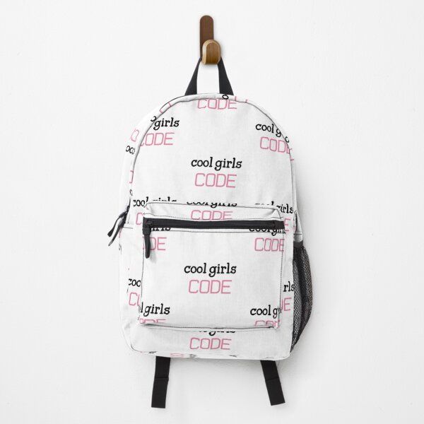 Item preview, 'Cool Girls Code' (White/Pink/Black) designed and sold by The Button Gal.