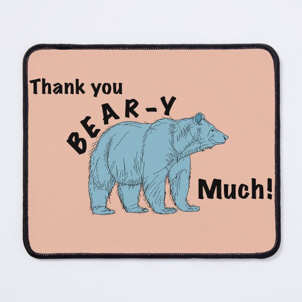 Item preview, Thank you bear-y much pun greetings card by Gorilla Bark designed and sold by GorillaBark.