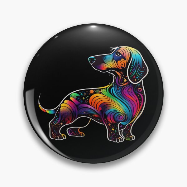Item preview, Happy Psychedelic Dachshund designed and sold by ConnerCreations.