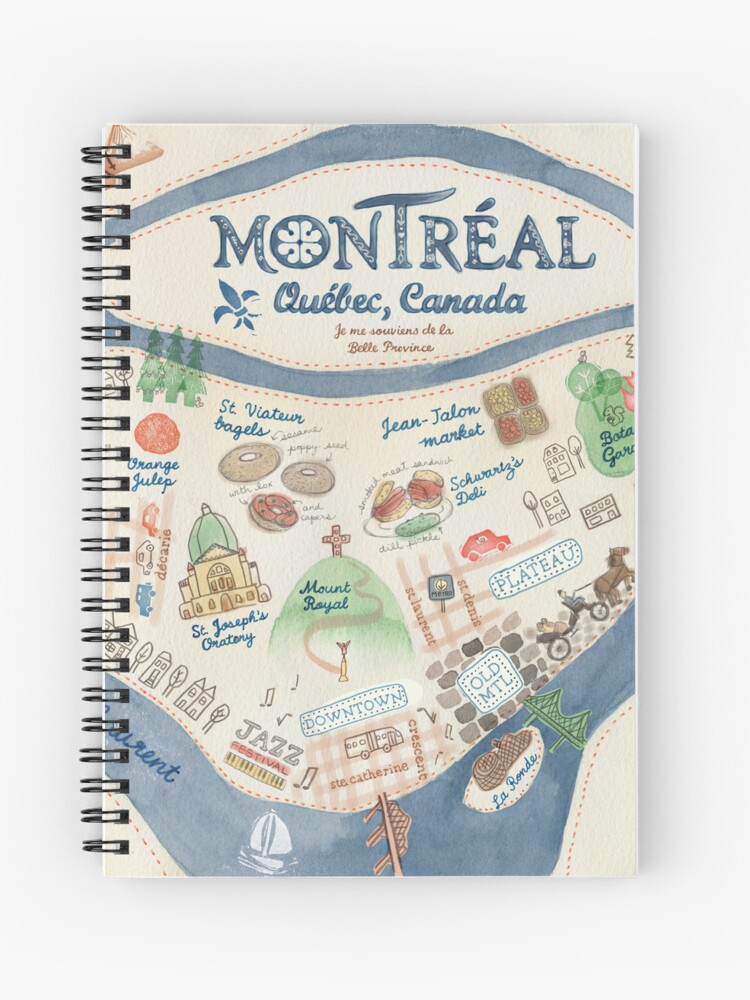 Thumbnail 1 of 3, Journal, Map of Montreal, Canada designed and sold by kimfleming.