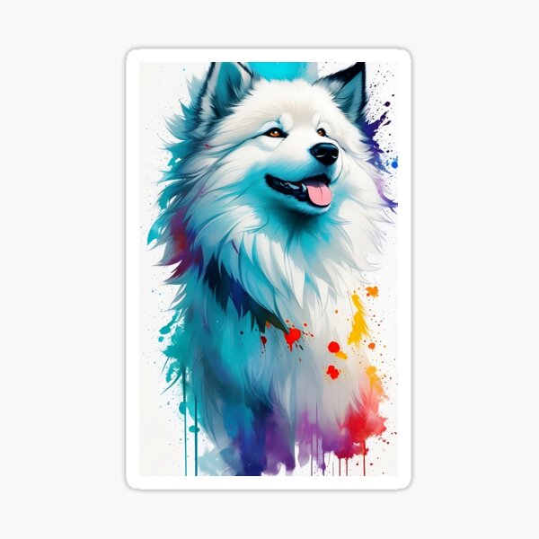 Item preview, Colorful Samoyed Dog designed and sold by Fallfoxius.