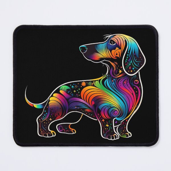 Item preview, Happy Psychedelic Dachshund designed and sold by ConnerCreations.