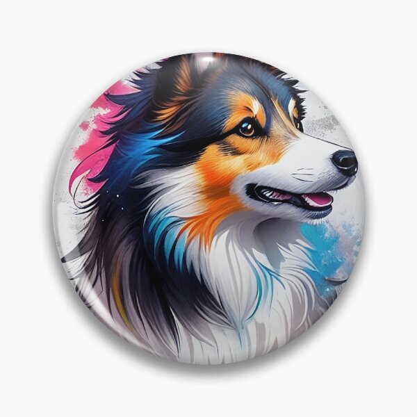 Item preview, Colorful Shetland Sheepdog Dog designed and sold by Fallfoxius.