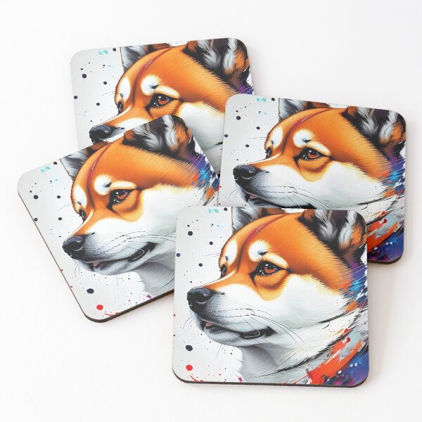Aperçu de l'œuvre Chien Shiba Inu coloré créée et vendue par Fallfoxius.