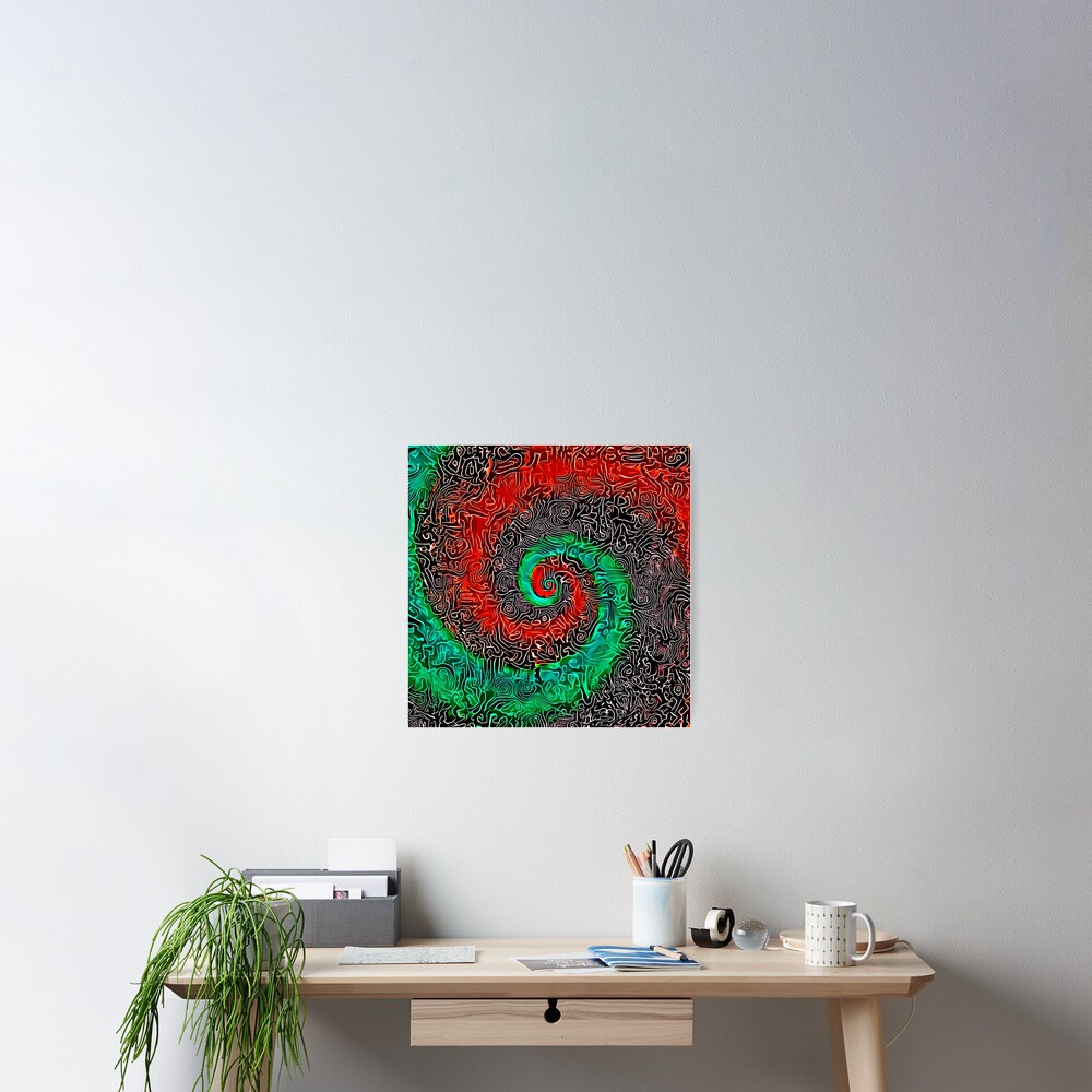 Abstract Golden spiral Poster