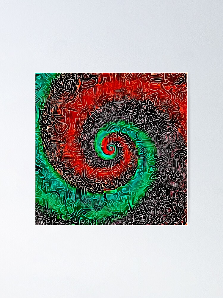 Alternate view of Abstract Golden spiral Poster
