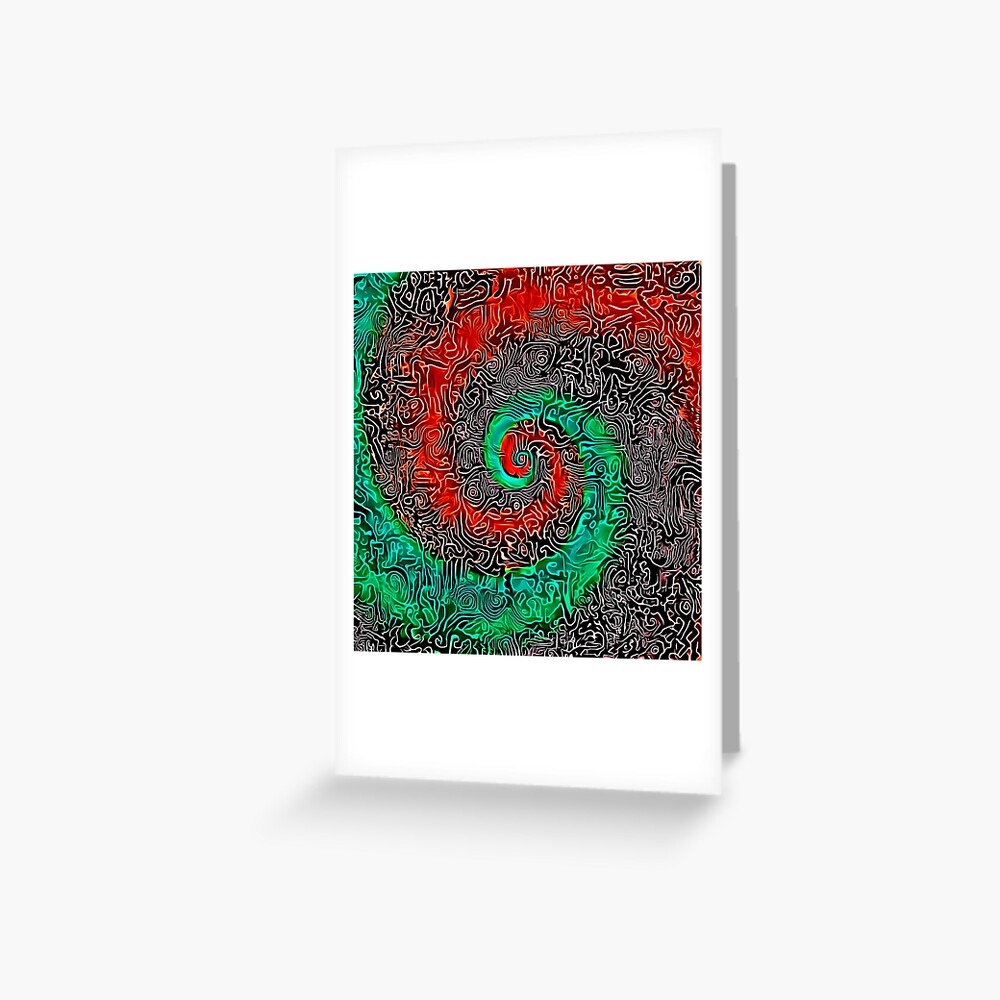 Abstract Golden spiral Greeting Card
