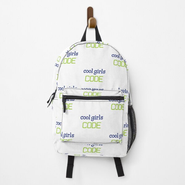 Item preview, 'Cool Girls Code' (White/Lime/Navy) designed and sold by The Button Gal.