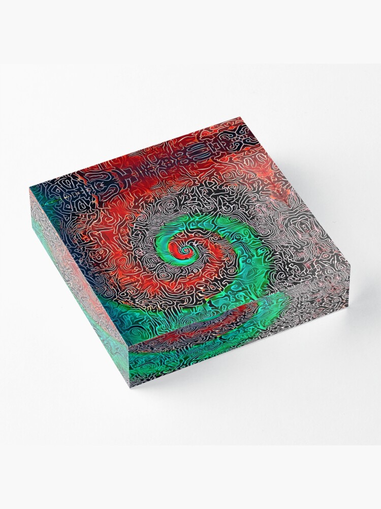 Alternate view of Abstract Golden spiral Acrylic Block