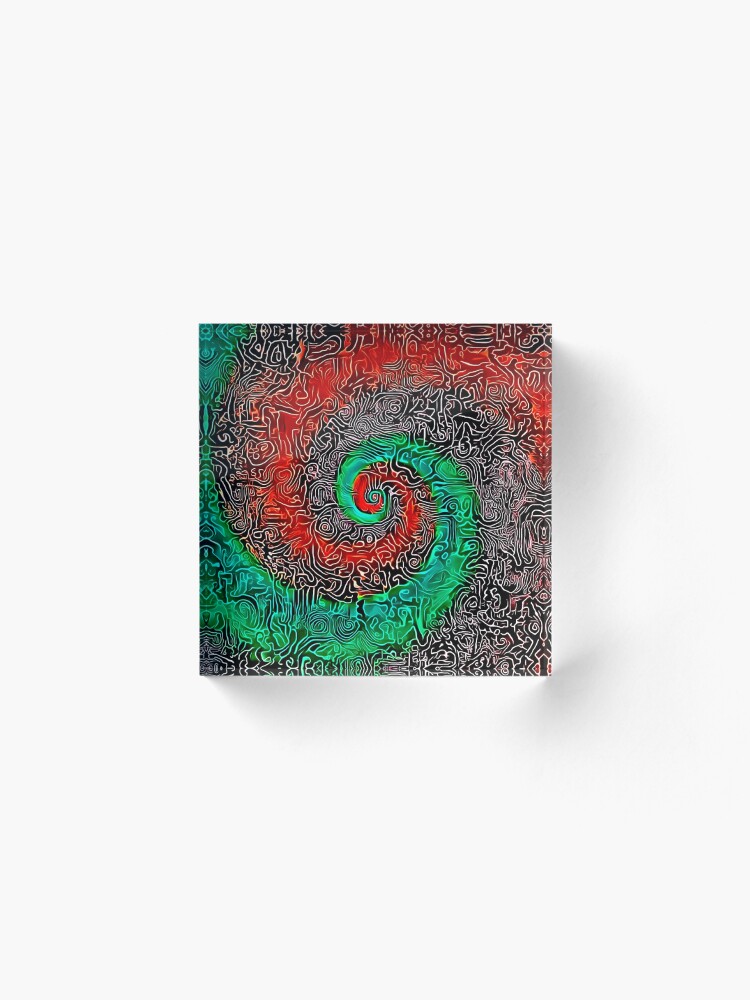Alternate view of Abstract Golden spiral Acrylic Block