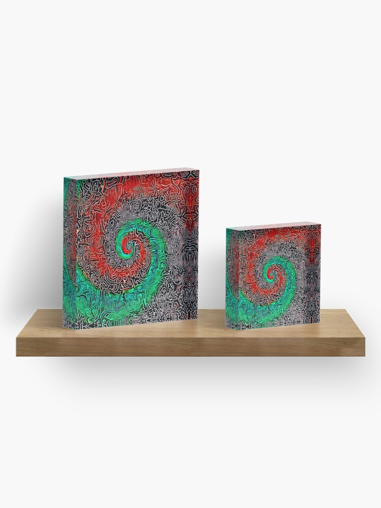 Alternate view of Abstract Golden spiral Acrylic Block